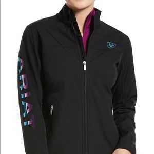 Ariat Ladies' Black Team Softshell Jacket Serape